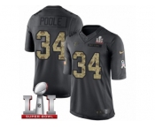 Men's Nike Atlanta Falcons #34 Brian Poole Limited Black 2016 Salute to Service Super Bowl LI 51 NFL Jersey