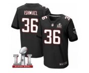 Men's Nike Atlanta Falcons #36 Kemal Ishmael Elite Black Alternate Super Bowl LI 51 NFL Jersey
