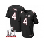 Men's Nike Atlanta Falcons #4 Brett Favre Elite Black Alternate Super Bowl LI 51 NFL Jersey