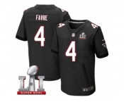 Men's Nike Atlanta Falcons #4 Brett Favre Elite Black Alternate Super Bowl LI 51 NFL Jersey