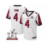 Men's Nike Atlanta Falcons #4 Brett Favre Elite White Super Bowl LI 51 NFL Jersey