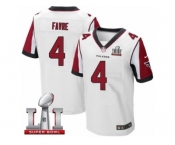 Men's Nike Atlanta Falcons #4 Brett Favre Elite White Super Bowl LI 51 NFL Jersey