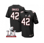 Men's Nike Atlanta Falcons #42 Patrick DiMarco Elite Black Alternate Super Bowl LI 51 NFL Jersey