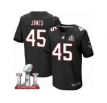 Men's Nike Atlanta Falcons #45 Deion Jones Elite Black Alternate Super Bowl LI 51 NFL Jersey