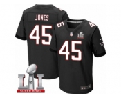 Men's Nike Atlanta Falcons #45 Deion Jones Elite Black Alternate Super Bowl LI 51 NFL Jersey