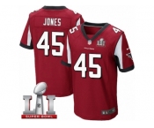 Men's Nike Atlanta Falcons #45 Deion Jones Elite Red Team Color Super Bowl LI 51 NFL Jersey