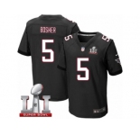 Men's Nike Atlanta Falcons #5 Matt Bosher Elite Black Alternate Super Bowl LI 51 NFL Jersey