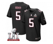 Men's Nike Atlanta Falcons #5 Matt Bosher Elite Black Alternate Super Bowl LI 51 NFL Jersey