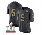 Men's Nike Atlanta Falcons #5 Matt Bosher Limited Black 2016 Salute to Service Super Bowl LI 51 NFL Jersey