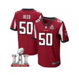 Men's Nike Atlanta Falcons #50 Brooks Reed Elite Red Team Color Super Bowl LI 51 NFL Jersey