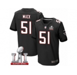 Men's Nike Atlanta Falcons #51 Alex Mack Elite Black Alternate Super Bowl LI 51 NFL Jersey