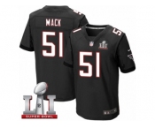 Men's Nike Atlanta Falcons #51 Alex Mack Elite Black Alternate Super Bowl LI 51 NFL Jersey