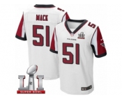 Men's Nike Atlanta Falcons #51 Alex Mack Elite White Super Bowl LI 51 NFL Jersey
