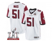Men's Nike Atlanta Falcons #51 Alex Mack Limited White Super Bowl LI 51 NFL Jersey