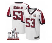 Men's Nike Atlanta Falcons #53 LaRoy Reynolds Elite White Super Bowl LI 51 NFL Jersey