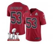 Men's Nike Atlanta Falcons #53 LaRoy Reynolds Limited Red Rush Super Bowl LI 51 NFL Jersey
