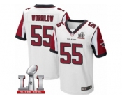Men's Nike Atlanta Falcons #55 Paul Worrilow Elite White Super Bowl LI 51 NFL Jersey