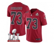 Men's Nike Atlanta Falcons #73 Ryan Schraeder Limited Red Rush Super Bowl LI 51 NFL Jersey