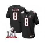 Men's Nike Atlanta Falcons #8 Matt Schaub Elite Black Alternate Super Bowl LI 51 NFL Jersey