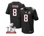 Men's Nike Atlanta Falcons #8 Matt Schaub Elite Black Alternate Super Bowl LI 51 NFL Jersey