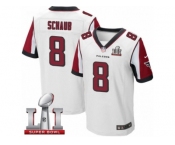 Men's Nike Atlanta Falcons #8 Matt Schaub Elite White Super Bowl LI 51 NFL Jersey