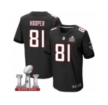 Men's Nike Atlanta Falcons #81 Austin Hooper Elite Black Alternate Super Bowl LI 51 NFL Jersey