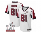 Men's Nike Atlanta Falcons #81 Austin Hooper Elite White Super Bowl LI 51 NFL Jersey
