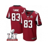 Men's Nike Atlanta Falcons #83 Jacob Tamme Elite Red Team Color Super Bowl LI 51 NFL Jersey