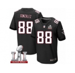 Men's Nike Atlanta Falcons #88 Tony Gonzalez Elite Black Alternate Super Bowl LI 51 NFL Jersey