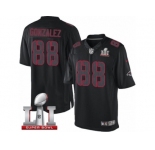 Men's Nike Atlanta Falcons #88 Tony Gonzalez Limited Black Impact Super Bowl LI 51 NFL Jersey