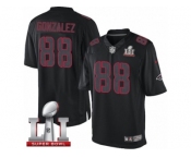 Men's Nike Atlanta Falcons #88 Tony Gonzalez Limited Black Impact Super Bowl LI 51 NFL Jersey