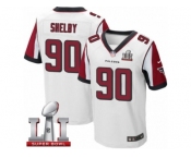 Men's Nike Atlanta Falcons #90 Derrick Shelby Elite White Super Bowl LI 51 NFL Jersey