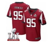 Men's Nike Atlanta Falcons #95 Jonathan Babineaux Elite Red Team Color Super Bowl LI 51 NFL Jersey