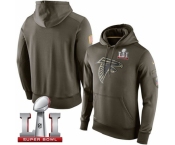 NFL Men's Atlanta Falcons Nike Olive Salute To Service KO Performance Super Bowl LI 51 Hoodie