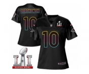 Women's Nike Atlanta Falcons #10 Steve Bartkowski Game Black Fashion Super Bowl LI 51 NFL Jersey
