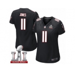 Women's Nike Atlanta Falcons #11 Julio Jones Limited Black Alternate Super Bowl LI 51 NFL Jersey