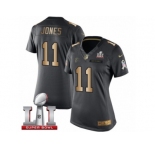 Women's Nike Atlanta Falcons #11 Julio Jones Limited Black Gold Salute to Service Super Bowl LI 51 NFL Jersey