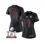 Women's Nike Atlanta Falcons #11 Julio Jones Limited Black Impact Super Bowl LI 51 NFL Jersey