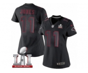 Women's Nike Atlanta Falcons #11 Julio Jones Limited Black Impact Super Bowl LI 51 NFL Jersey