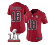 Women's Nike Atlanta Falcons #18 Taylor Gabriel Limited Red Rush Super Bowl LI 51 NFL Jersey