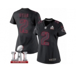 Women's Nike Atlanta Falcons #2 Matt Ryan Limited Black Impact Super Bowl LI 51 NFL Jersey