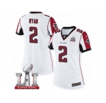 Women's Nike Atlanta Falcons #2 Matt Ryan Limited White Super Bowl LI 51 NFL Jersey