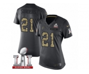 Women's Nike Atlanta Falcons #21 Deion Sanders Limited Black 2016 Salute to Service Super Bowl LI 51 NFL Jersey