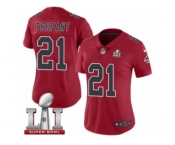 Women's Nike Atlanta Falcons #21 Desmond Trufant Limited Red Rush Super Bowl LI 51 NFL Jersey