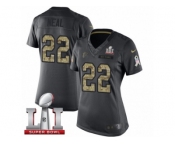 Women's Nike Atlanta Falcons #22 Keanu Neal Limited Black 2016 Salute to Service Super Bowl LI 51 NFL Jersey
