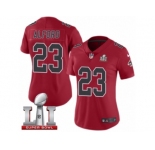 Women's Nike Atlanta Falcons #23 Robert Alford Limited Red Rush Super Bowl LI 51 NFL Jersey