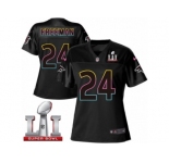 Women's Nike Atlanta Falcons #24 Devonta Freeman Game Black Fashion Super Bowl LI 51 NFL Jersey