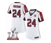 Women's Nike Atlanta Falcons #24 Devonta Freeman Limited White Super Bowl LI 51 NFL Jersey