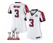 Women's Nike Atlanta Falcons #3 Matt Bryant Limited White Super Bowl LI 51 NFL Jersey