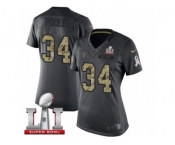 Women's Nike Atlanta Falcons #34 Brian Poole Limited Black 2016 Salute to Service Super Bowl LI 51 NFL Jersey